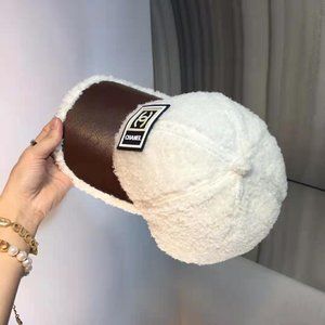 CHANEL Lamb Wool Baseball Cap